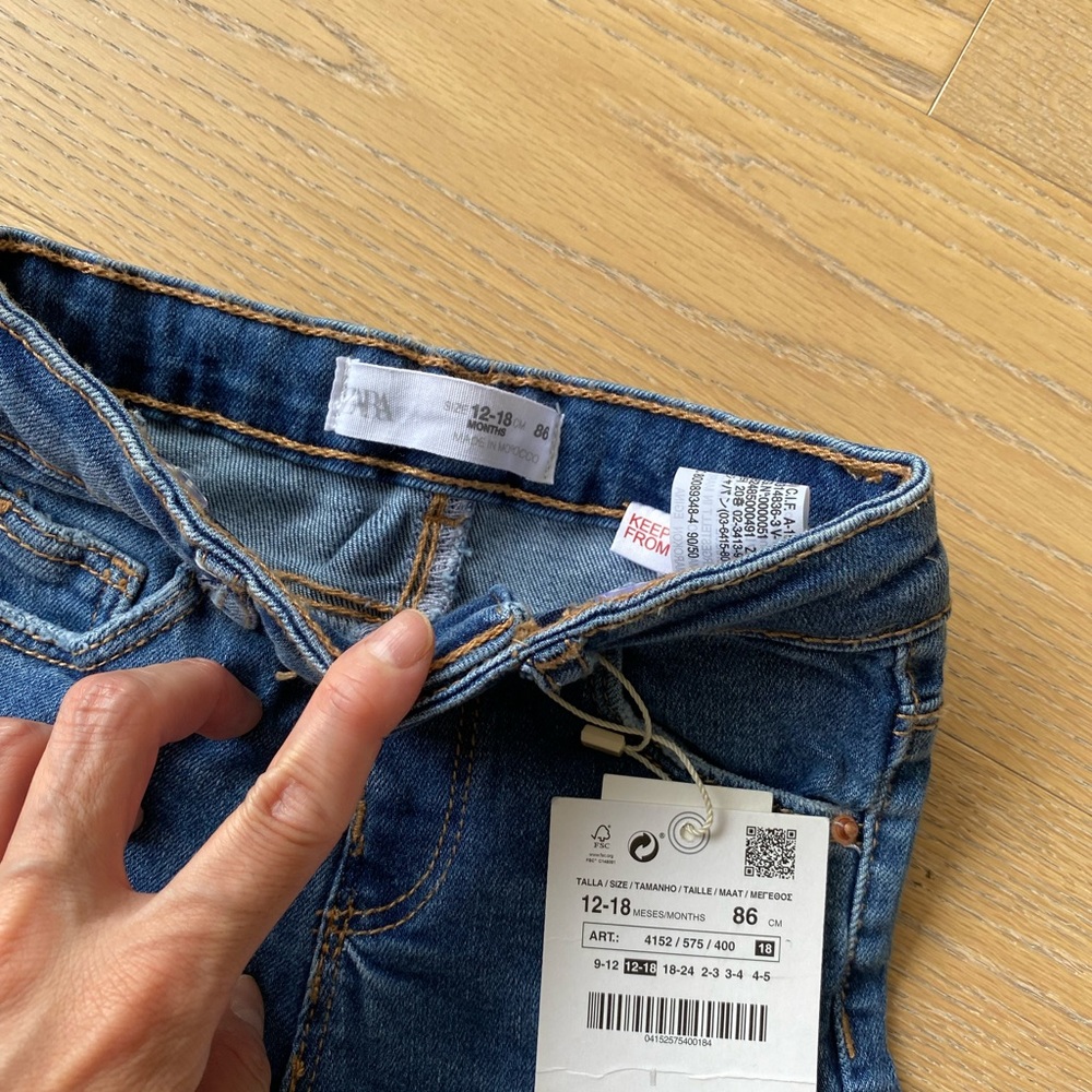 Zara Cool Ripped Denim 12-18m